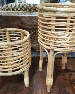 Split Rattan Plant Stand