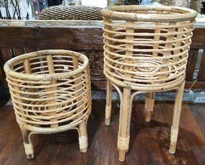 Split Rattan Plant Stand